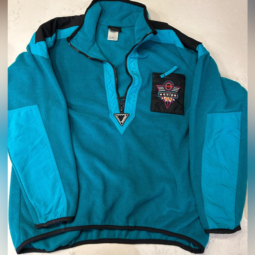 Vintage Helly Hansen Equipe Pullover - Teal Men’s size L